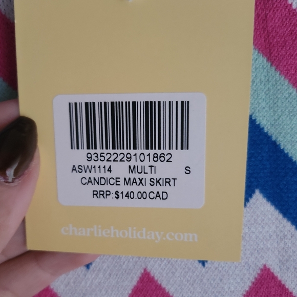 NWT Charlie Holiday 2 Pieces Set Candice Maxi Skirt and Top Size US 4 - Picture 12 of 12